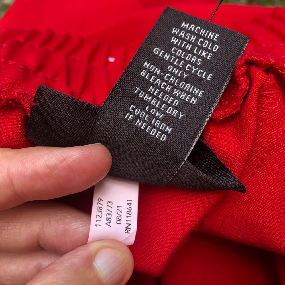 Lane Bryant Red Wide Leg Pull-On Pants - Picture 8 of 8